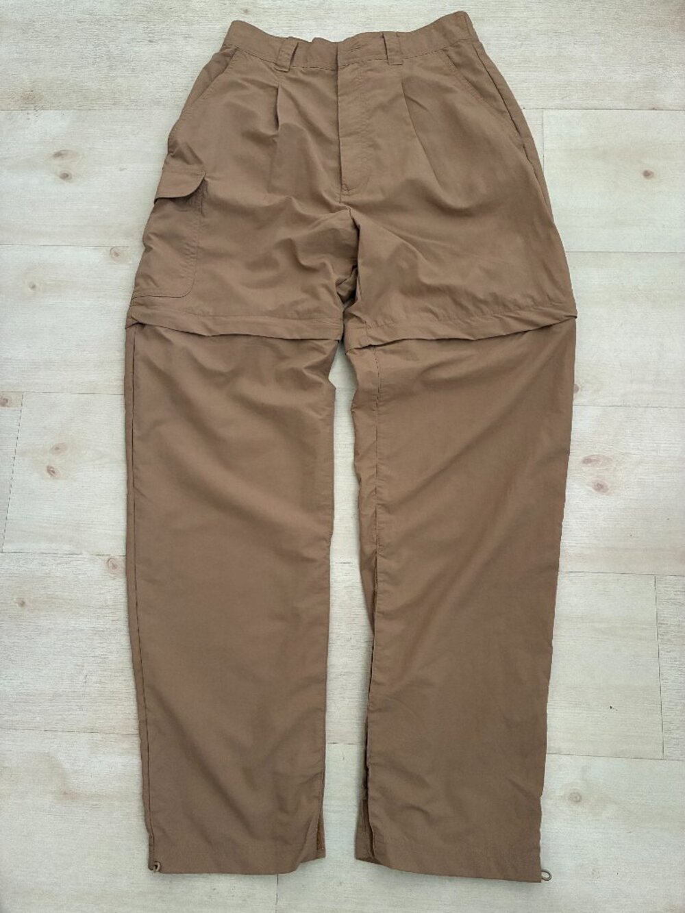 Campmor Men's Small Convertible Hiking Cargo Pants Brown Zip-Off Shorts CA-11226